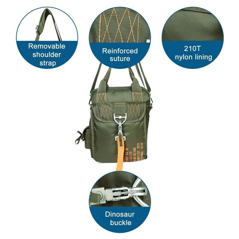 Military Tactical Flight Bag Parachute Pilot Helmet Bag Aviators ...
