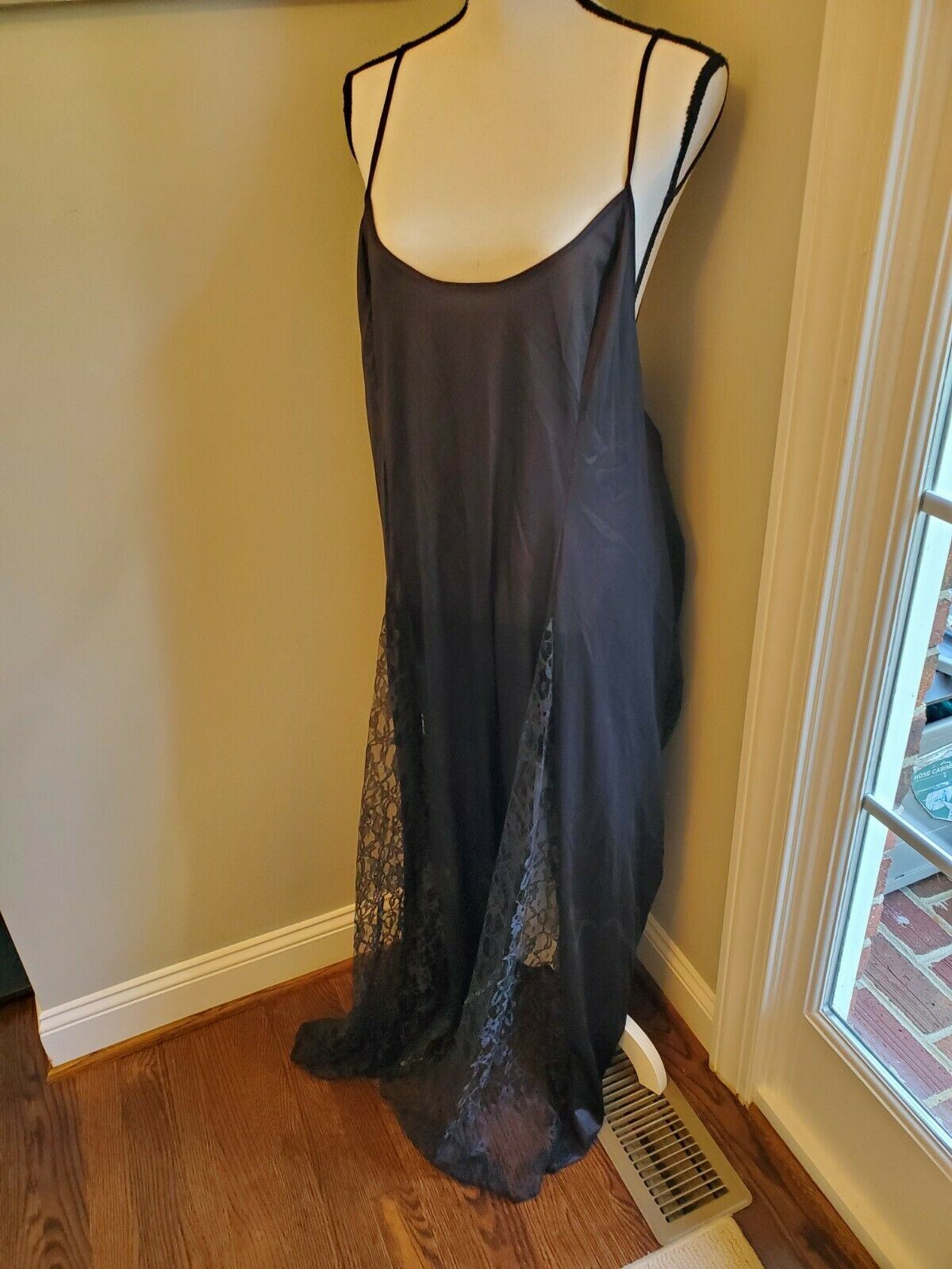Vintage Petra Fashions Women's 3X Nightgown Lingerie Satin Lace Maxi ...